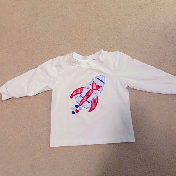 Boys Valentine’s Smocked Long Sleeve Shirt - Picture 2 of 8